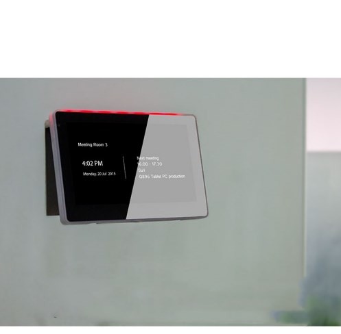 Glass Wall Mount Tablet With PoE, NFC, LED light Bar For Access Control