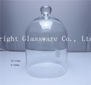 China Custom Round Glass Dome Plate Set for Cake Stand for Sale wholesale