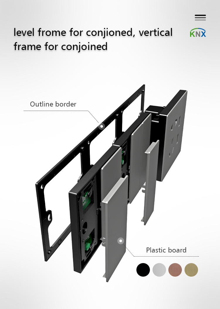 D8 PC Cover Smart Light Switch Panel KNX assosiate certificate