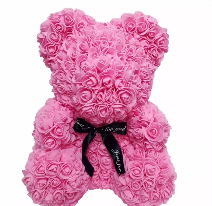 Teddy Bear with Heart Soap Roses Bear Roses Teddy Bear Christmas day gift
