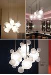 White glass unique glass Kitchen Bedroom pendant lights hanging lamp Fixtures