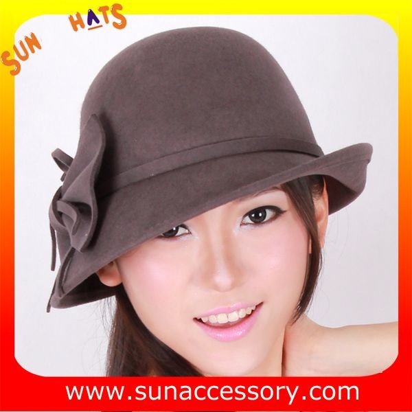 0352 wool felt coffee ladies hats for women,Shopping online hats and caps