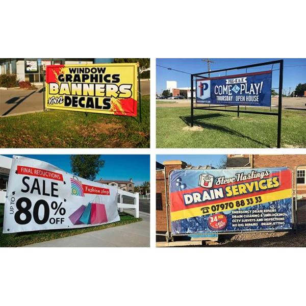 Custom Outdoor Advertising Banner Digital Printing Mesh Outdoor Banner