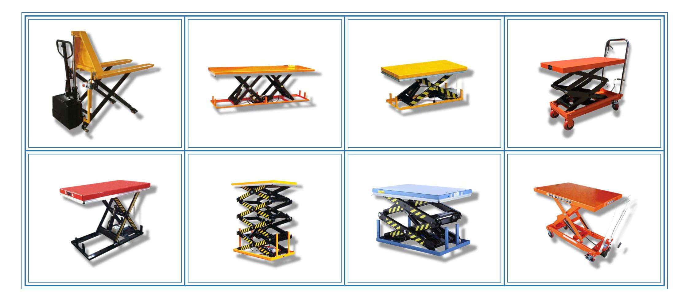 1500kg Manual Hydraulic Scissor Lift Single Scissor Lift Pallet Truck Lifting Height 800mm