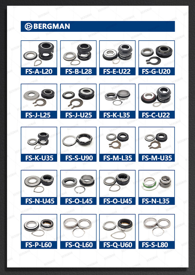 BERGMAN Replace Flygt Pump Seal FS-120mm 3800 3602 3351 3531 7121.9X5 Metal Frame Cartridge Mechanical Seal