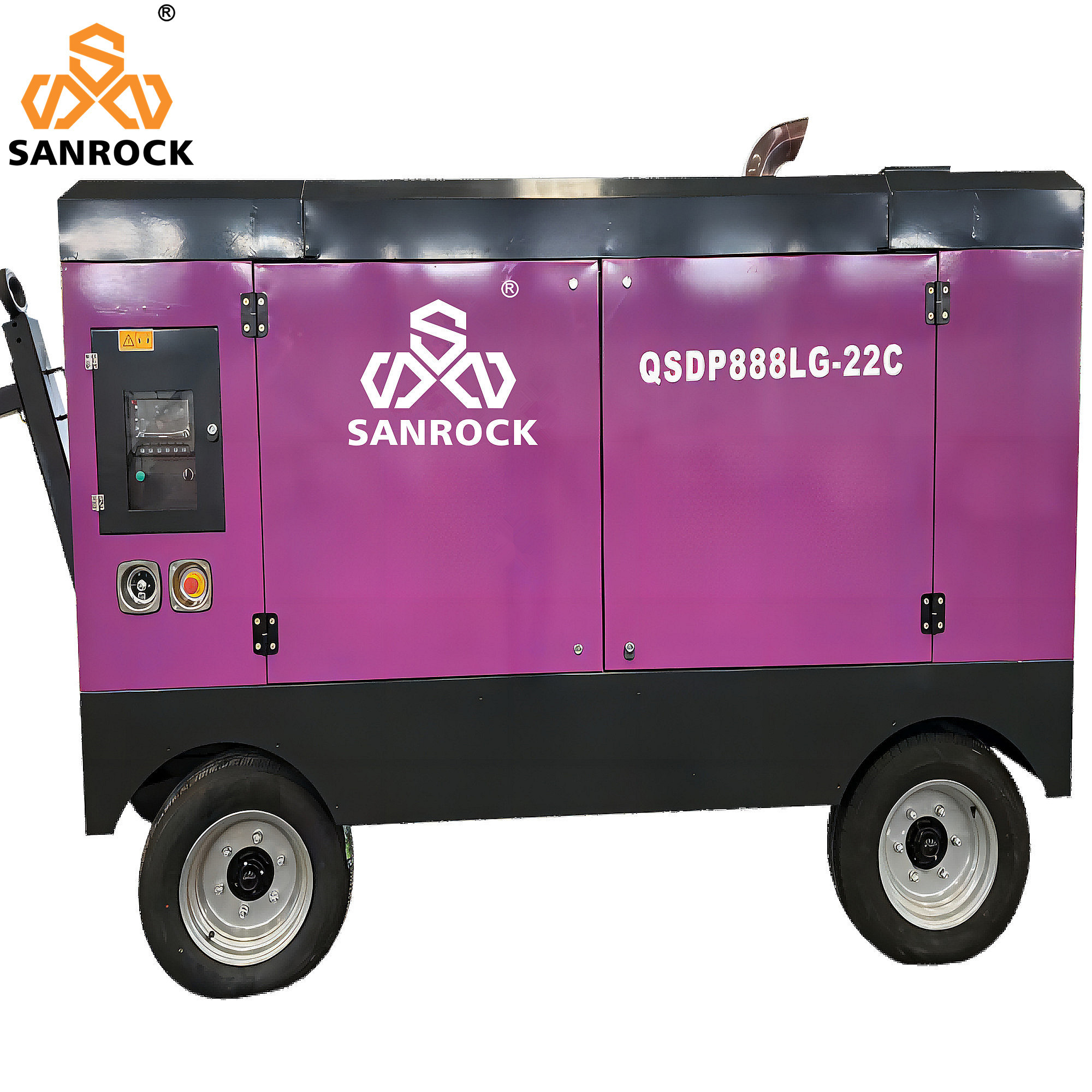High Pressure Mining Diesel Engine Screw Air Compressor Machine