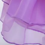 Hot Sale Toon Purple Girl Dress Bow Belt Printed Mesh Gown Princess Dress Tutu