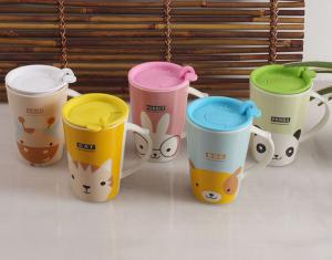 China ceramic coffee mug with slip lid wholesale