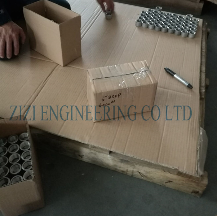 BSPP Half Coupling Alloy Steel Pipe Fittings 2 " 6000 # ASTM A182 F9 Female Thread Connection