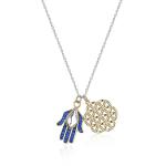 17in 1.7g 925 Sterling Silver Necklace Chain SGS Flower Devil Eye Necklace