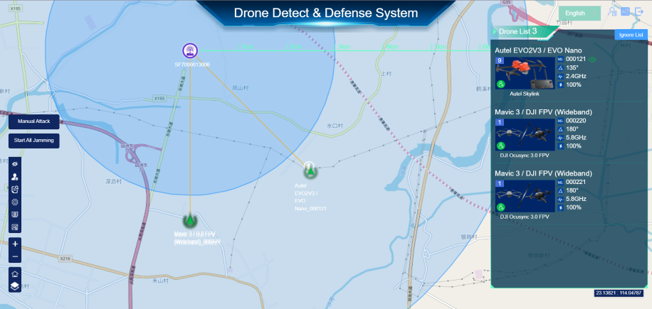 Custom Drone Detector UAV Detection Equipment With Real Time Alerts And Blacklist