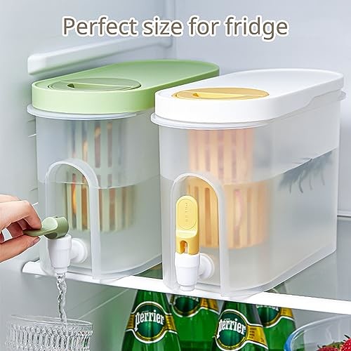 3.9L Cold Kettle with Faucet Large Capacity Double Filtration Space Save Drink Dispenser Water Jug Cold Water Pitcher