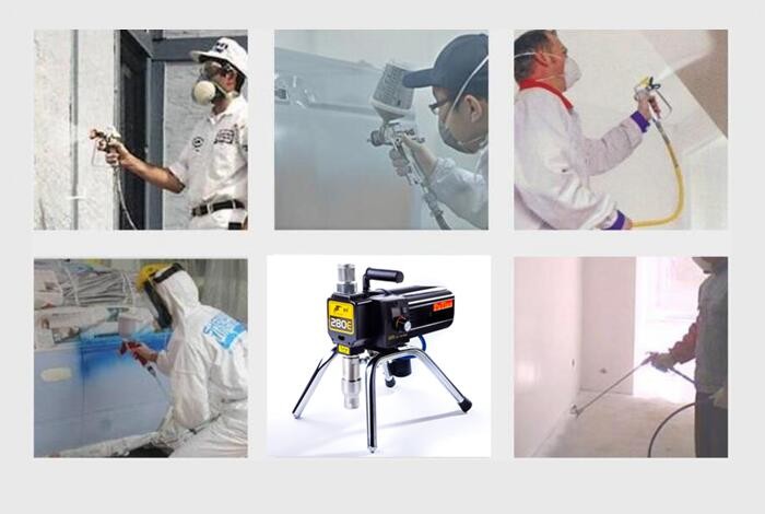 PT280E 525 Nozzle Portable Airless Paint Sprayer With Electrical Pressure Controller