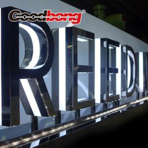 China Wall Mounted Backlit Lighted Up Metal Letters Sign wholesale