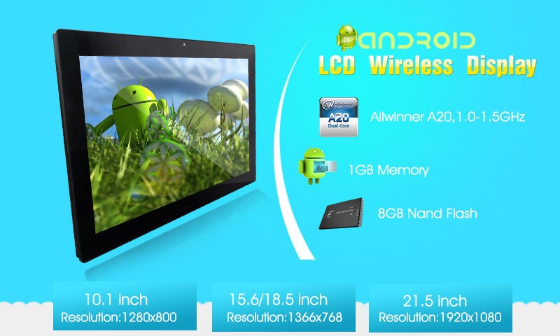 10 Points Touch Commercial Android Tablet 21.5 Inch With Wide Viewing Angle