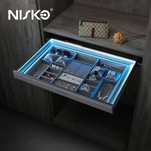 China Pull out Jewellery Organizer Drawer with Led Light wholesale