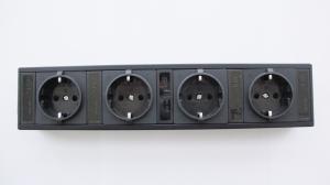 China German 4 Outlets European Power Strip Bar With Line Attached Connector IEC 320 wholesale
