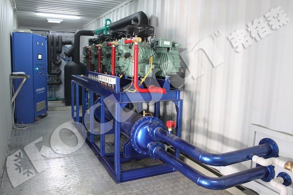 2200 KG Flake Ice Machine for Meat Production Ammonia Flake Ice Plant Food Beverage