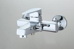 China Square Wall Mounted Brass Tub And Shower Faucet wholesale