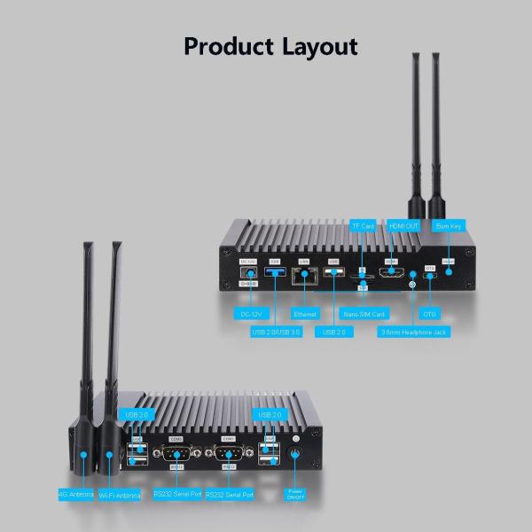 K-Series (K010/ K200/ K300/ K400) Industrial-grade Embedded Computer 157x 125x