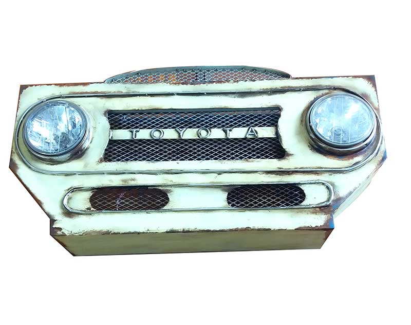 PE Resin Upcycle Antique Vintage Car Lighted Wall Decor Industrial Style