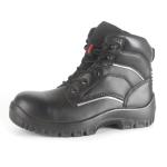 Black Half Knee Boots Slip Resistant Steel Toe Mining Boots Customized