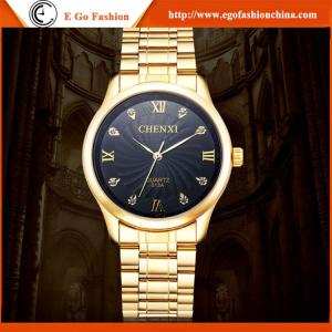 China 013 Full Gold Stainless Steel Watches Man Watch Quartz Watch Casual Dress Watch Roma Watch wholesale