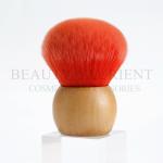 Wooden Base Red Bamboo Kabuki Brush Round Kabuki Brush Eco Friendly