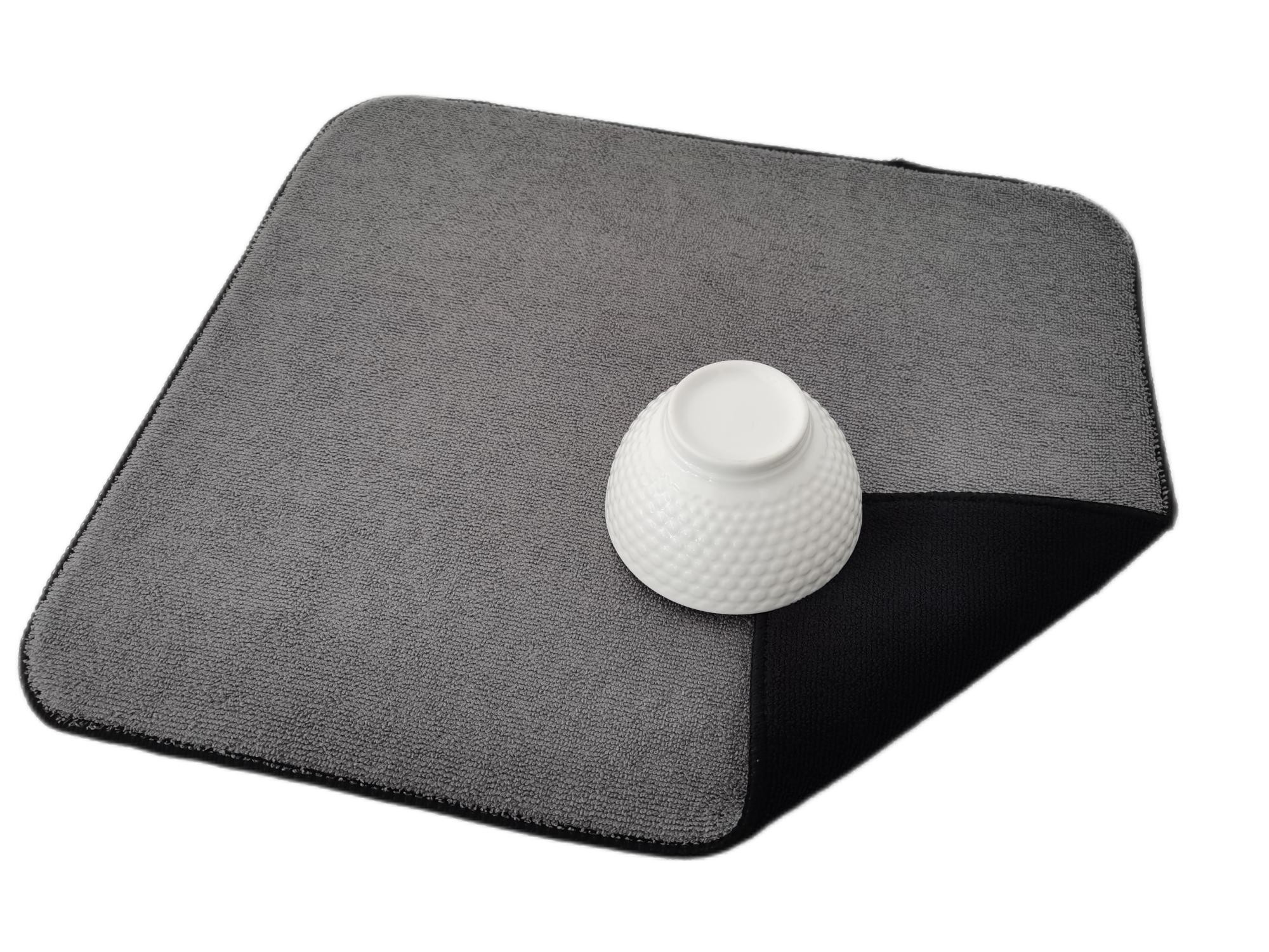 Foldable Microfiber Dish Drying Mat 18 X 16in Gray And Black