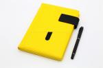 Business Office Writing Journal Notebook Large 114 Pages PU Material Yellow