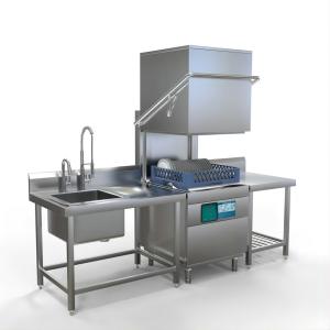 China 3KW / 9KW Automatic Dishwasher Machine Freestanding Wash Dish Machine wholesale