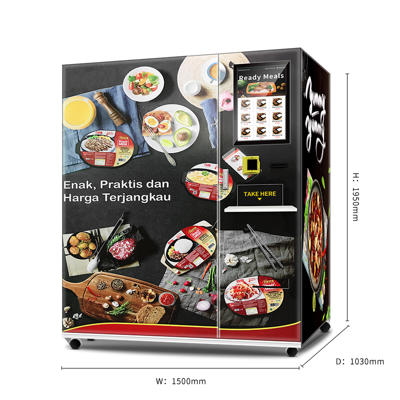 Hot Sell Frozen Food Vending Machine with Credit Card Reader and Thai Language For Shipping to Thailand