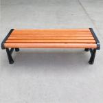 380mm High Backless Cast Iron And Wood Garden Bench
