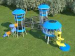 Customized Commercial Outdoor Playground Equipment Colorful Indoor Outdoor