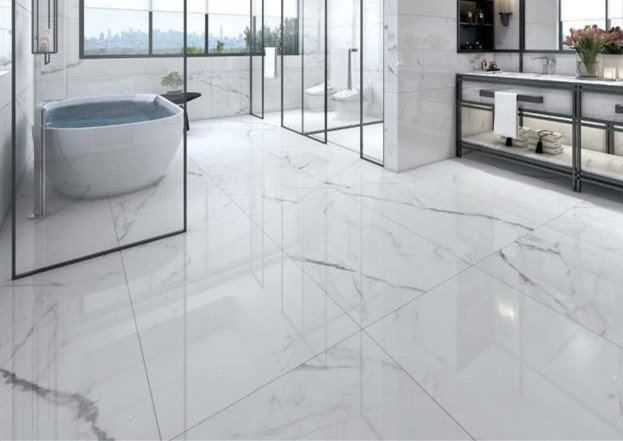 Glazed 24x48 Porcelain Tile , Terrazzo Porcelain Tile Chemical Resistant