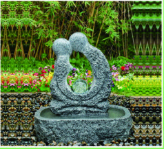 Crystal Ball Backyard Water Fountains , Pedestal Hypnus Decorative Water Fountain