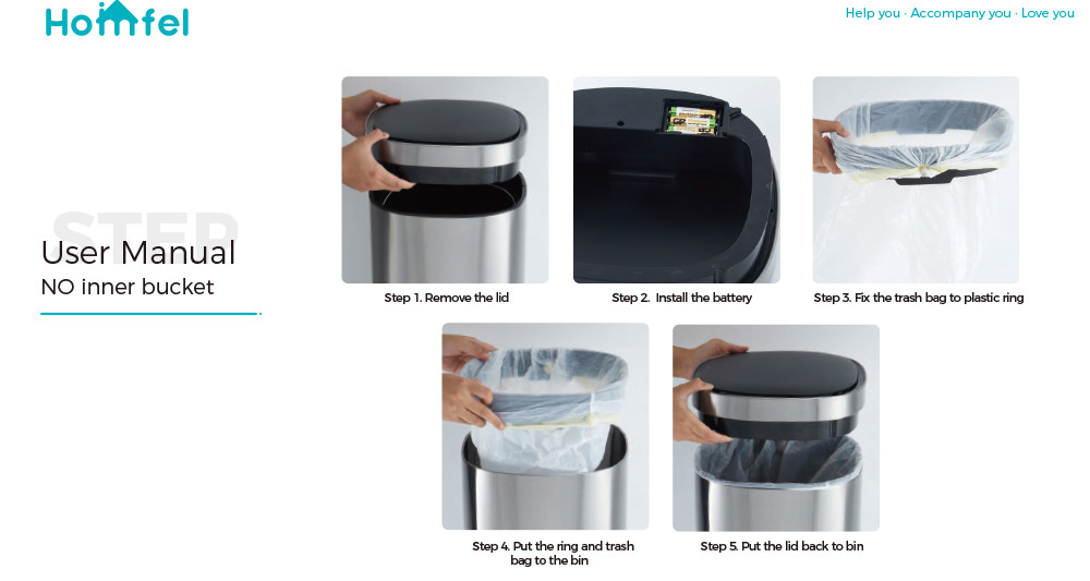 High Capacity Household Motion Sensor Trash Bin Stainless Steel Smart Sensor Bin Automatic Trash Can for Living Room 40L