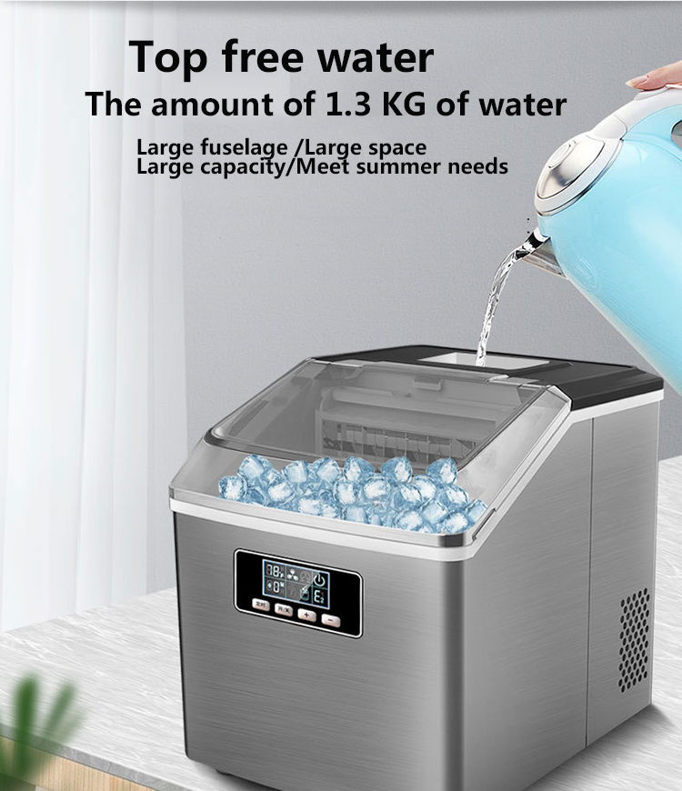 Commercial Home Cube Ice Making Machine 25kg Capacity 12kg Water Tank Capacity for Business Beverage
