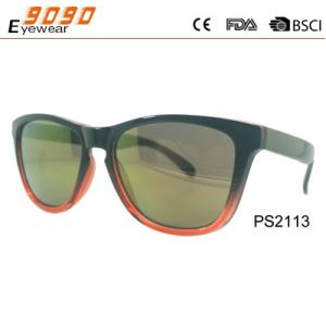 China Newest Style 2018 plastic Fashionable Sunglasses ,UV 400 Protection Lens wholesale