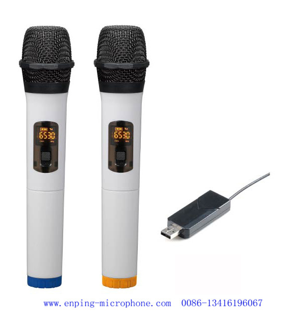 U1 / professional universal UHF wireless microphone with 20 channel selectable frequency rechargeable battery 18650