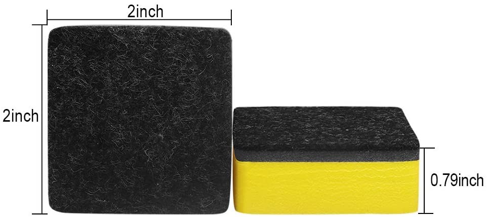 Customized Squre Felt Dry Eraser Magnetic Whiteboard Eraser 2inch