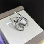Luxury jewelry Luxury Jewelry Double circle ring material 18k white gold yellow