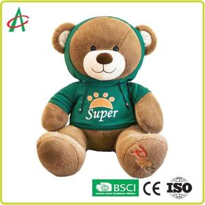 China CE 30cm Plush Teddy Bear Reinforced Stitching With Hoodie wholesale
