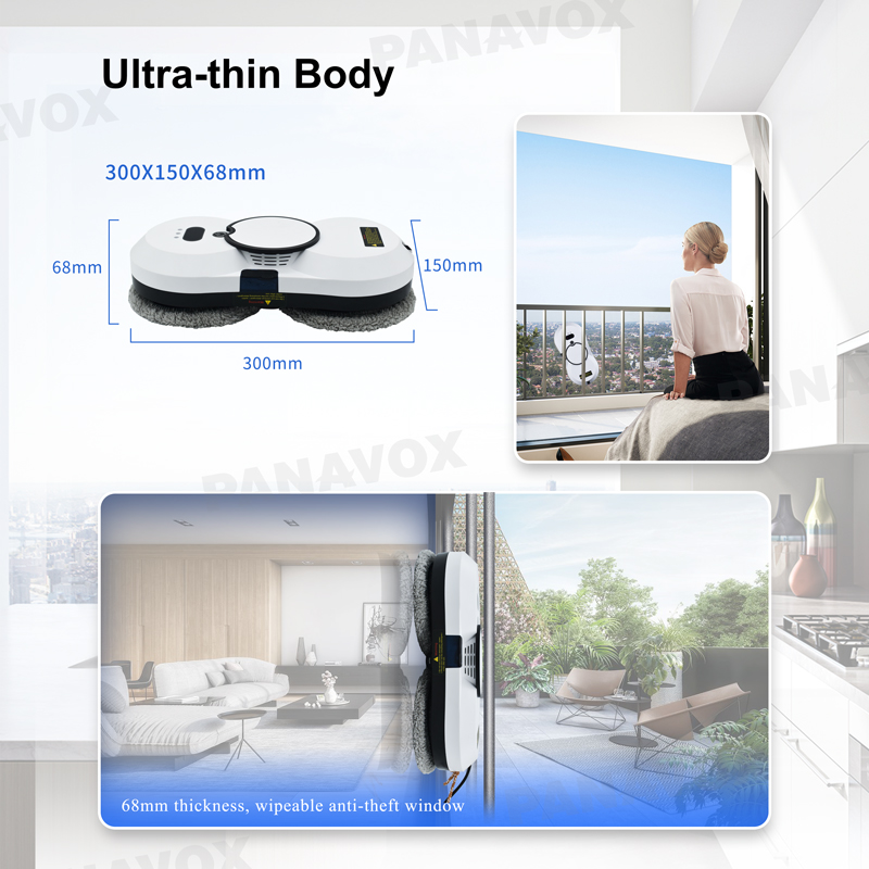 Control mode Remote Control app Huidi Portable Vacuum Window Cleaner Robot for Household