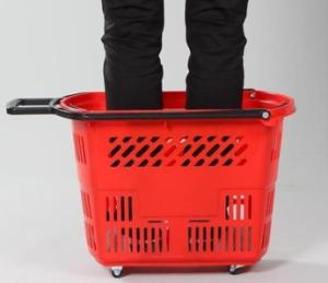 China Mobile Trolley Baskets With Casters wholesale