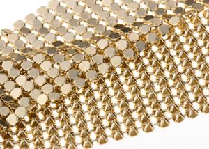 China Aluminum 4MM Gold Sequin Fabric Flexible Table Cloth Shrink - Proof wholesale