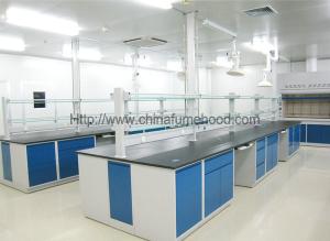China Cold Rolled Steel Lab Furniture Island Bench Smooth Frame 3000*1500*850mm wholesale