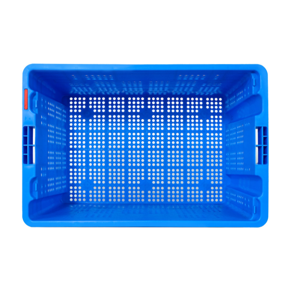 Eco-Friendly Plastic Stackable Basket for Transporting Vegetables and Fruits Foldable
