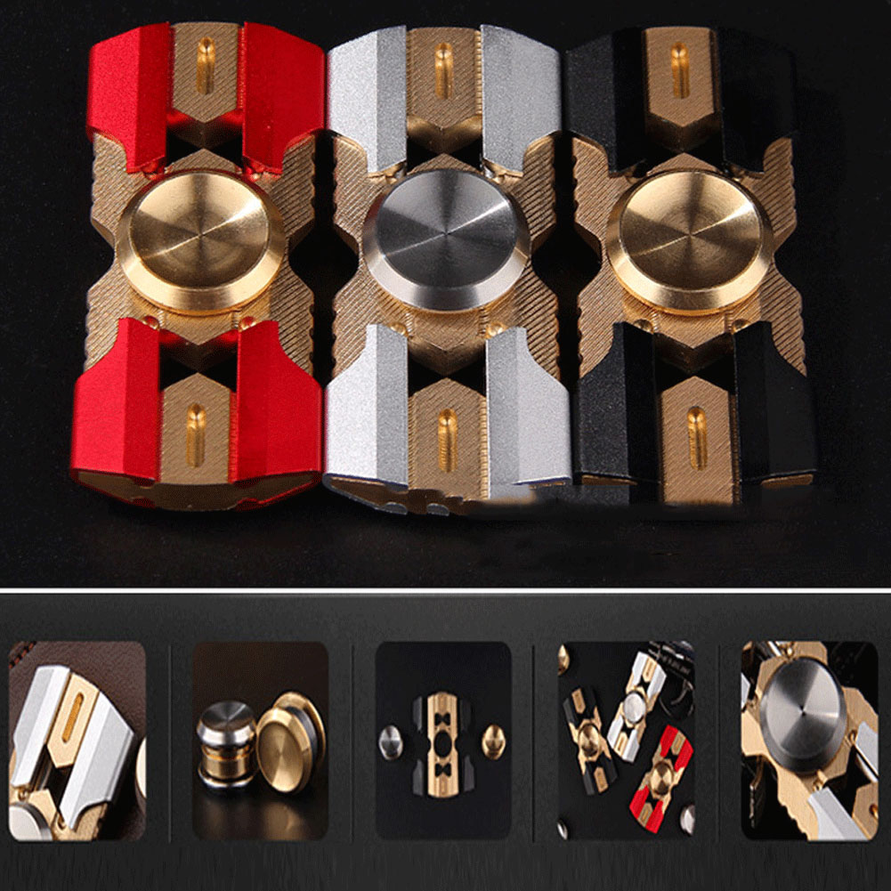 Pure Copper Mechanical Armor Metal Hand Spinner Fidget Toy for Adults Pressure Relief