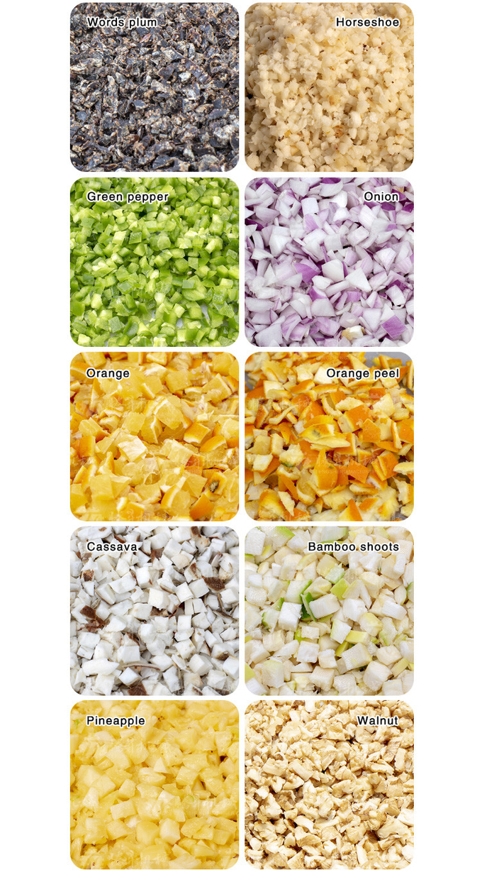 1000KG/H Large plant equipment large fruit and vegetable dicing machine aloe dicing machine potato and strawberry dicing